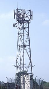Steel lattice tower macrocellular base station